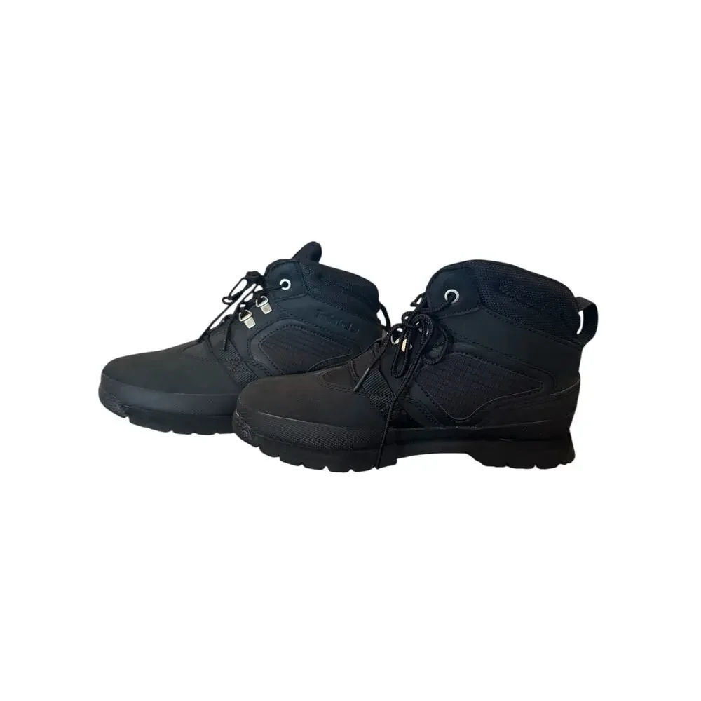 Timberland Boys Black Waterproof Hiking Boots Size 5 Youth A5SEG